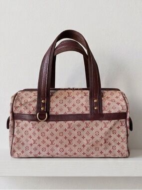 Louis Vuitton Mini Lin Josephine GM Cherry & Bordeaux Canvas with COA